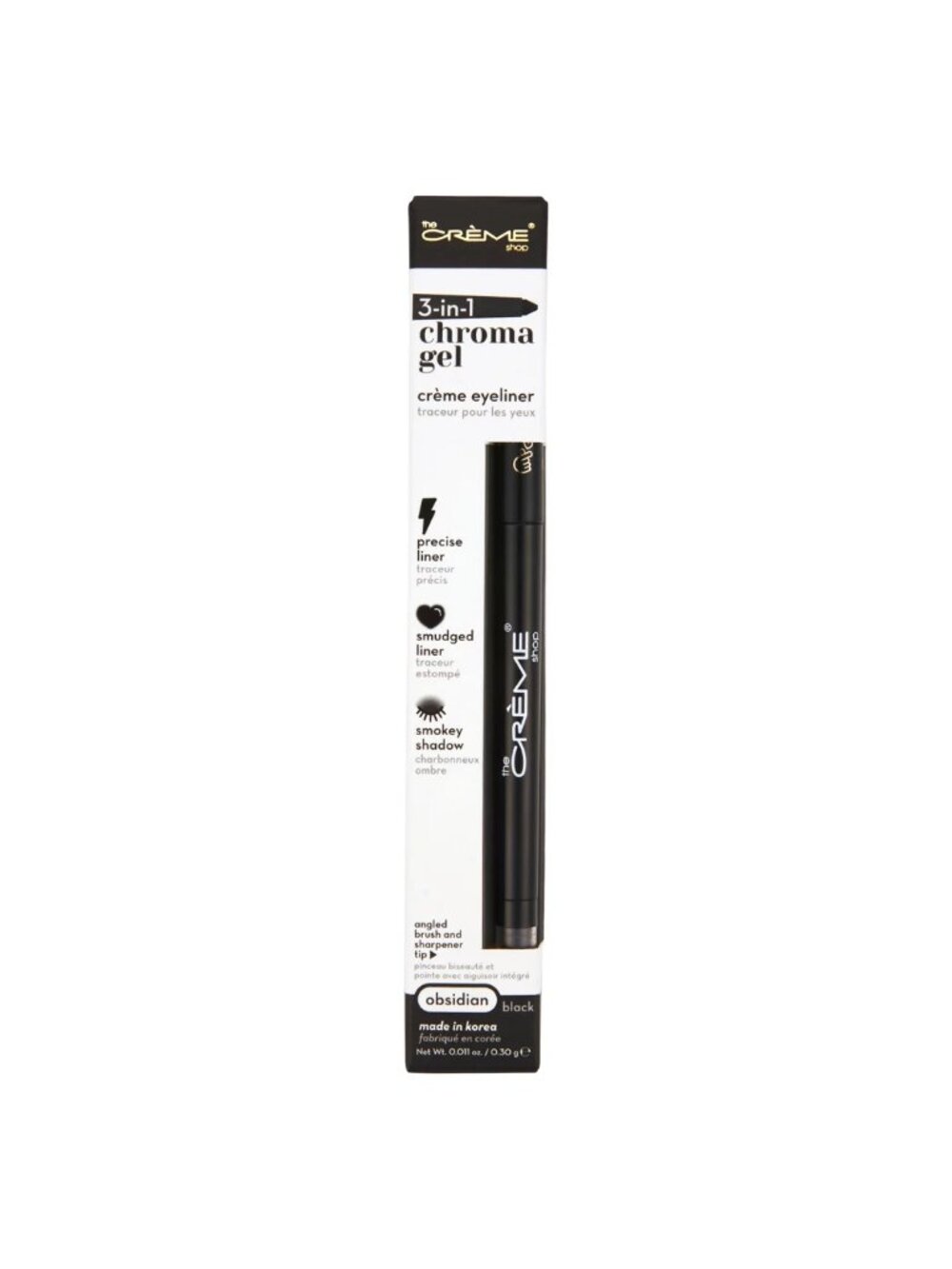 The‎ Creme Shop 3-in-1 Chroma Gel Eyeliner Obsidian Black